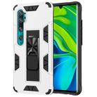 For Xiaomi Mi CC9 Pro Armor Shockproof TPU + PC Magnetic Protective Case with Invisible Holder(White) - 1