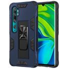 For Xiaomi Mi CC9 Pro Armor Shockproof TPU + PC Magnetic Protective Case with Invisible Holder(Blue) - 1