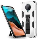 For Xiaomi Redmi K30 Pro Armor Shockproof TPU + PC Magnetic Protective Case with Invisible Holder(White) - 1