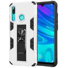 For Huawei P Smart (2019) Armor Shockproof TPU + PC Magnetic Protective Case with Invisible Holder(White) - 1