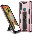 For Huawei P Smart Z Armor Shockproof TPU + PC Magnetic Protective Case with Invisible Holder(Rose Gold) - 1