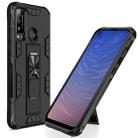 For Huawei Honor Play 4T Armor Shockproof TPU + PC Magnetic Protective Case with Invisible Holder(Black) - 1