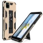 For Huawei Y5p Armor Shockproof TPU + PC Magnetic Protective Case with Invisible Holder(Gold) - 1