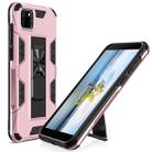 For Huawei Y5p Armor Shockproof TPU + PC Magnetic Protective Case with Invisible Holder(Rose Gold) - 1