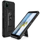 For Huawei Y5p Armor Shockproof TPU + PC Magnetic Protective Case with Invisible Holder(Black) - 1