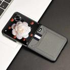 For Honor Magic V Flip Litchi Texture Card Slots Back Cover Phone Case(Grey) - 2