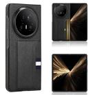 For Honor Magic V5 Litchi Texture Card Slots Back Cover Phone Case(Black) - 1
