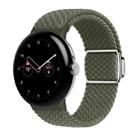 For Google Pixel Watch / Watch 2 Nylon Loop Magnetic Buckle Watch Band(Dark Olive) - 1