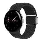 For Google Pixel Watch / Watch 2 Nylon Loop Magnetic Buckle Watch Band(Black) - 1