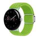 For Google Pixel Watch / Watch 2 Nylon Loop Magnetic Buckle Watch Band(Yellow Green) - 1