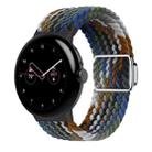 For Google Pixel Watch / Watch 2 Nylon Loop Magnetic Buckle Watch Band(Cowboy Rainbow) - 1