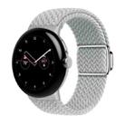 For Google Pixel Watch / Watch 2 Nylon Loop Magnetic Buckle Watch Band(Light Grey) - 1