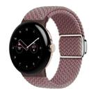 For Google Pixel Watch / Watch 2 Nylon Loop Magnetic Buckle Watch Band(Smoke Purple) - 1