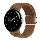 For Google Pixel Watch / Watch 2 Nylon Loop Magnetic Buckle Watch Band(Brown) - 1