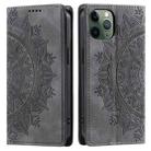 For iPhone 11 Pro Max Totem Embossed Magnetic Leather Phone Case(Grey) - 1