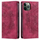 For iPhone 11 Pro Max Totem Embossed Magnetic Leather Phone Case(Red) - 1