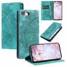 For iPhone 8 Plus / 7 Plus Totem Embossed Magnetic Leather Phone Case(Green) - 1