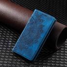 For iPhone 16 Pro Max Totem Embossed Magnetic Leather Phone Case(Blue) - 2