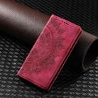 For iPhone 16 Pro Max Totem Embossed Magnetic Leather Phone Case(Red) - 2