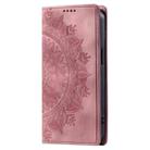 For iPhone 16 Pro Max Totem Embossed Magnetic Leather Phone Case(Rose Gold) - 3