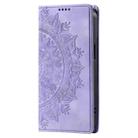 For iPhone 16 Pro Max Totem Embossed Magnetic Leather Phone Case(Purple) - 3