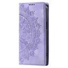 For iPhone 16 Pro Totem Embossed Magnetic Leather Phone Case(Purple) - 3