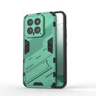 For Xiaomi 14 5G Punk Armor 2 in 1 PC + TPU Phone Case with Holder(Green) - 1