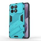 For Xiaomi Redmi K70 5G Punk Armor 2 in 1 PC + TPU Phone Case with Holder(Blue) - 1