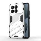 For Xiaomi Redmi K70E 5G Punk Armor 2 in 1 PC + TPU Phone Case with Holder(White) - 1