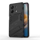 For Xiaomi Redmi Note 13R Pro 5G Punk Armor 2 in 1 PC + TPU Phone Case with Holder(Black) - 1