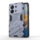 For Xiaomi Redmi Note 13R Pro 5G Punk Armor 2 in 1 PC + TPU Phone Case with Holder(Grey) - 1