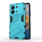 For Xiaomi Redmi Note 13R Pro 5G Punk Armor 2 in 1 PC + TPU Phone Case with Holder(Blue) - 1