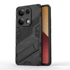 For Xiaomi Redmi Note 13 Pro 4G Global Punk Armor 2 in 1 PC + TPU Phone Case with Holder(Black) - 1