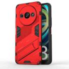 For Xiaomi Redmi A3 4G Global Punk Armor 2 in 1 PC + TPU Phone Case with Holder(Red) - 1