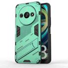 For Xiaomi Redmi A3 4G Global Punk Armor 2 in 1 PC + TPU Phone Case with Holder(Green) - 1