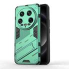 For Xiaomi 14 Ultra 5G Punk Armor 2 in 1 PC + TPU Phone Case with Holder(Green) - 1