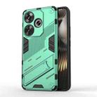 For Xiaomi Redmi Turbo 3 5G Punk Armor 2 in 1 PC + TPU Phone Case with Holder(Green) - 1