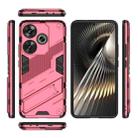 For Xiaomi Redmi Turbo 3 5G Punk Armor 2 in 1 PC + TPU Phone Case with Holder(Light Red) - 3