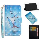 For Nokia 2.3 3D Painting Pattern Horizontal Flip TPU + PU Leather Case with Holder & Card Slots & Wallet(Three Butterfly) - 1