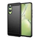 For OPPO K12x Carbon Fiber Brushed Texture TPU Phone Case(Black) - 1