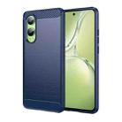 For OPPO K12x Carbon Fiber Brushed Texture TPU Phone Case(Blue) - 1