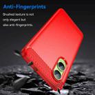 For OPPO K12x Carbon Fiber Brushed Texture TPU Phone Case(Red) - 3