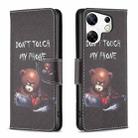 For Infinix Zero 30 4G Colored Drawing Pattern Leather Phone Case(Bear) - 1