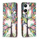 For Infinix Zero 30 4G Colored Drawing Pattern Leather Phone Case(Tree Life) - 1