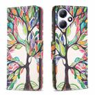 For Infinix Hot 30 Play NFC Colored Drawing Pattern Leather Phone Case(Tree Life) - 1