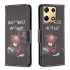 For Infinix Note 30 Pro Colored Drawing Pattern Leather Phone Case(Bear) - 1