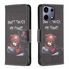 For Infinix Note 30 VIP Colored Drawing Pattern Leather Phone Case(Bear) - 1