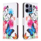 For Infinix Note 30 VIP Colored Drawing Pattern Leather Phone Case(Butterflies) - 1