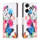 For Infinix Hot 30 Colored Drawing Pattern Leather Phone Case(Butterflies) - 1