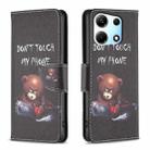 For Infinix Note 30 5G Colored Drawing Pattern Leather Phone Case(Bear) - 1